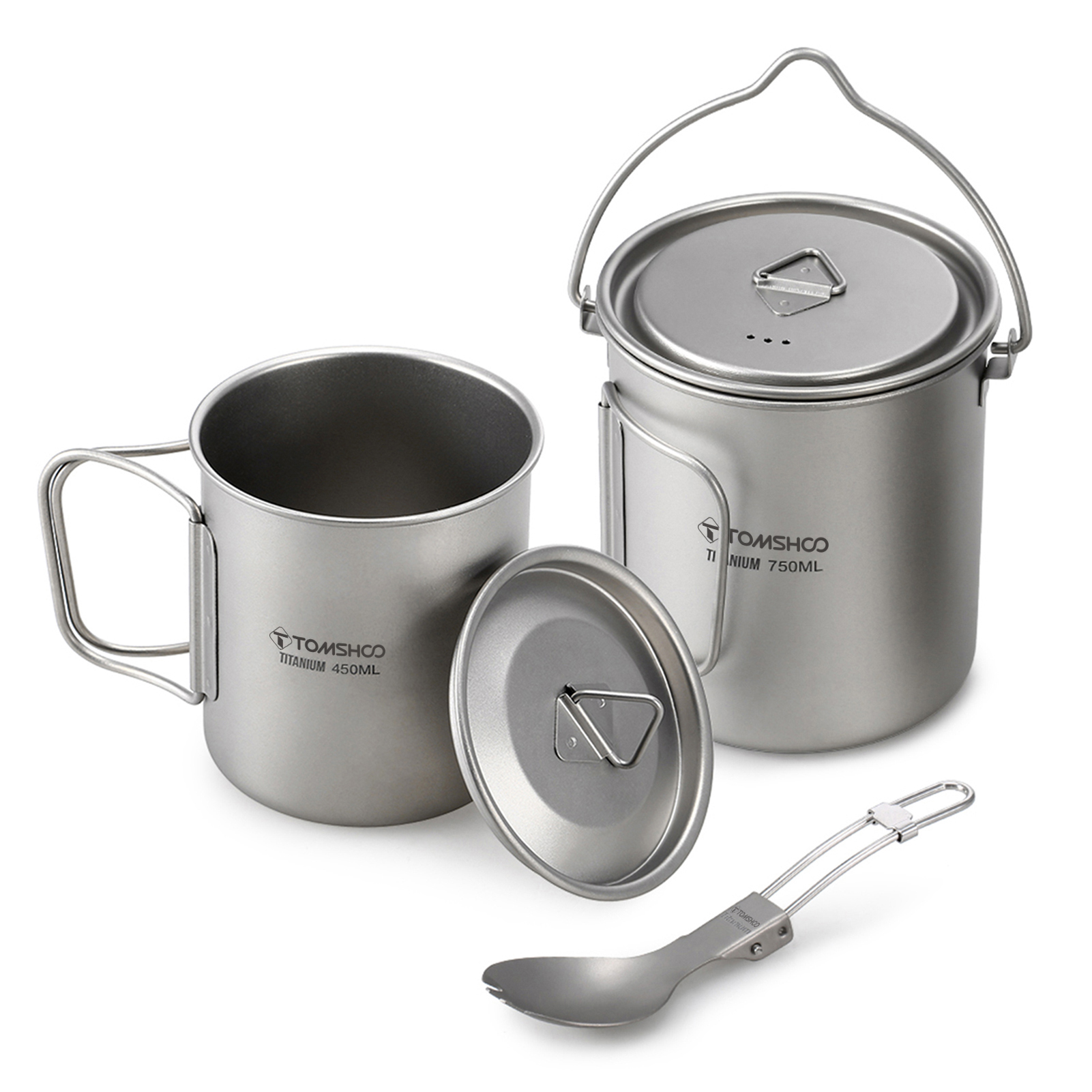 TOMSHOO Ultralight 750ml Titan - Camping Cooking Pot With Lid recension och pris