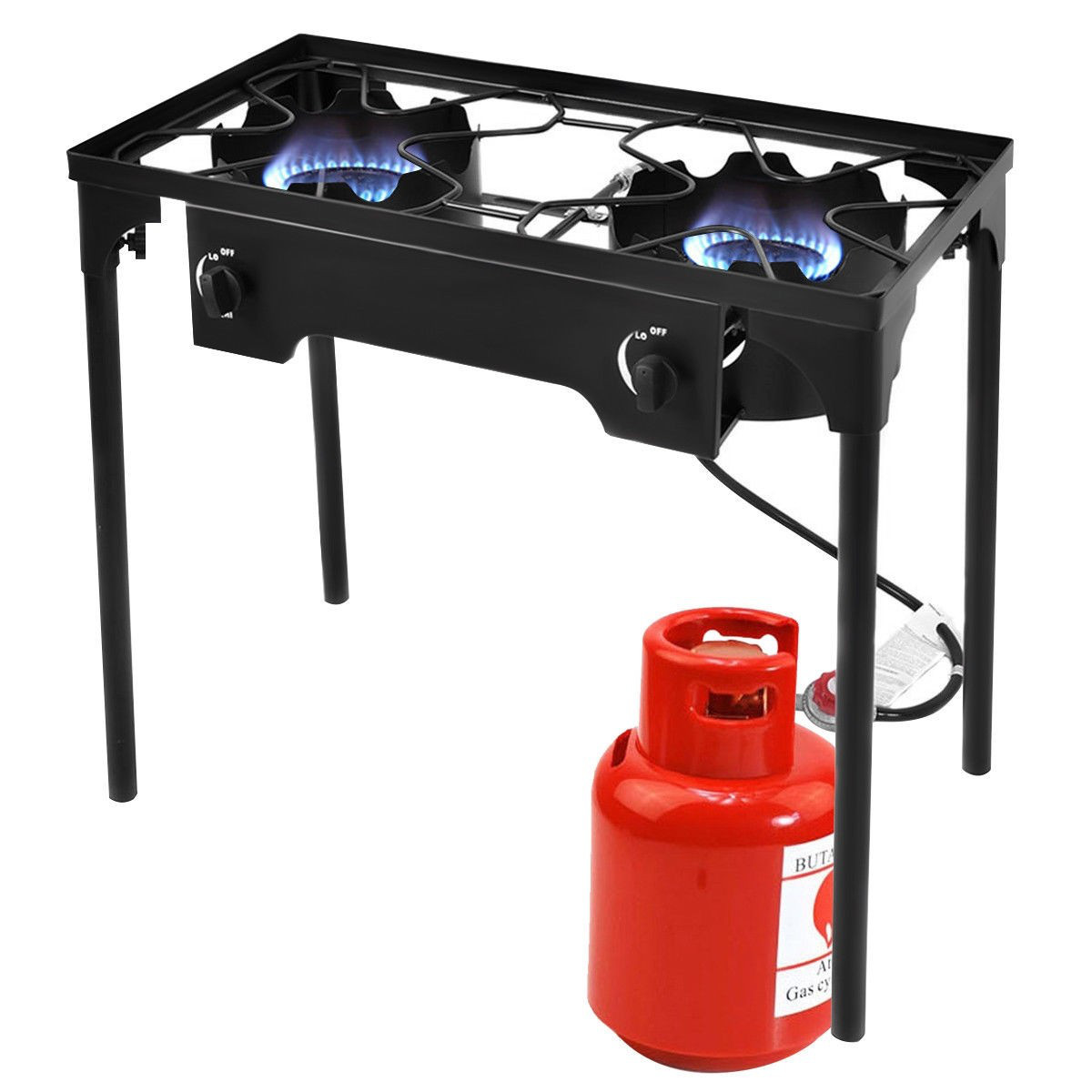150000BTU Portable Propane Dou - Camping Double Cooking Stove recension och pris