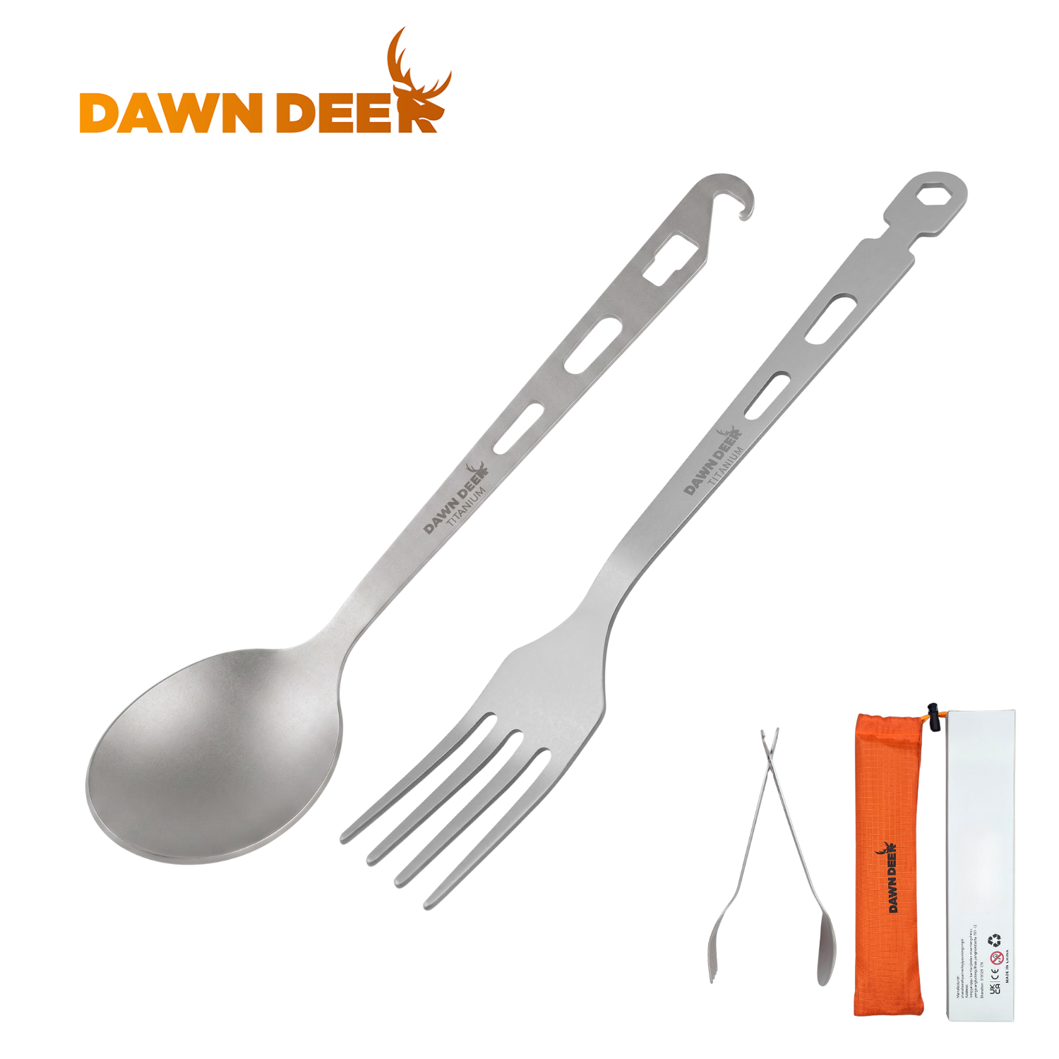 DAWN DEER Titanium Spoon aFork - Camping Cooking Bundle recension och pris
