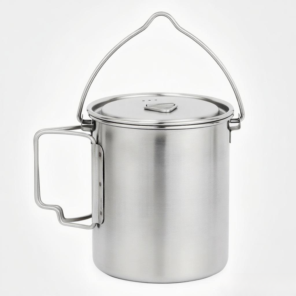 750ml Stainless Steel Pot Port - Camping Cooking Pot With Lid recension och pris