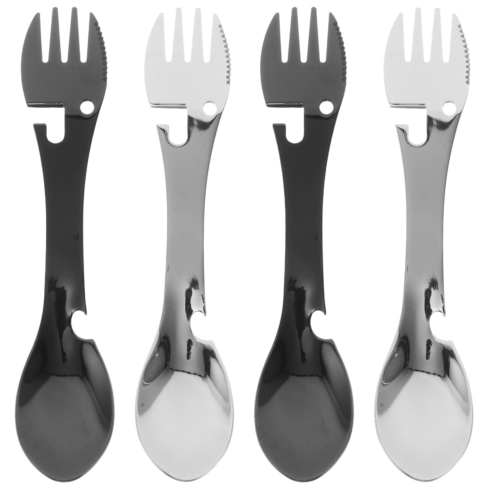 4Pcs Stainless Steel Multifunc - Camp Spork Set recension och pris