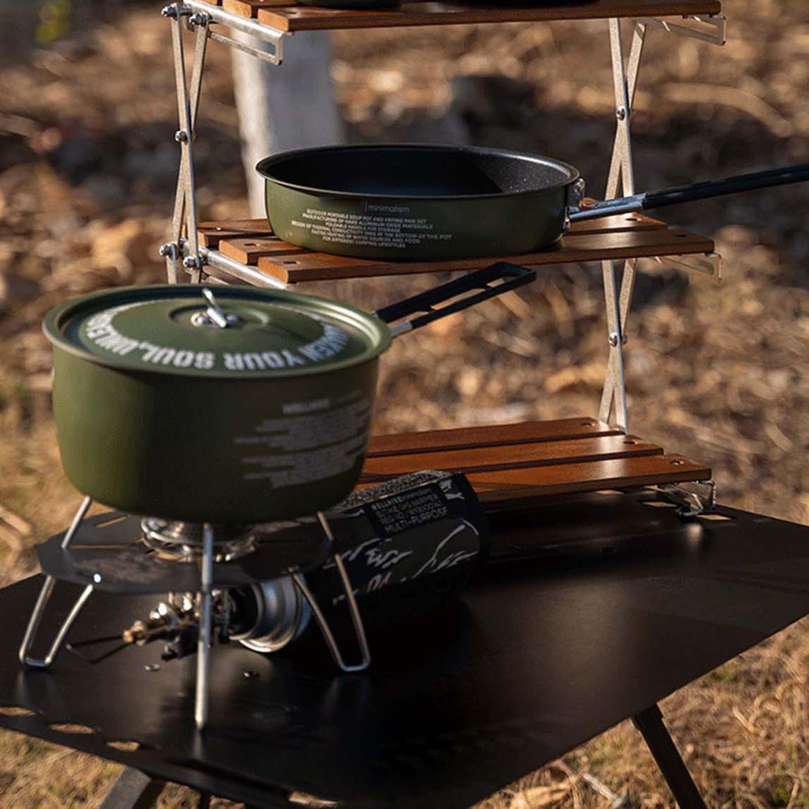 Camping Cookware Set Camp Cook - Camping Cooking Set Detachable Handle recension och pris
