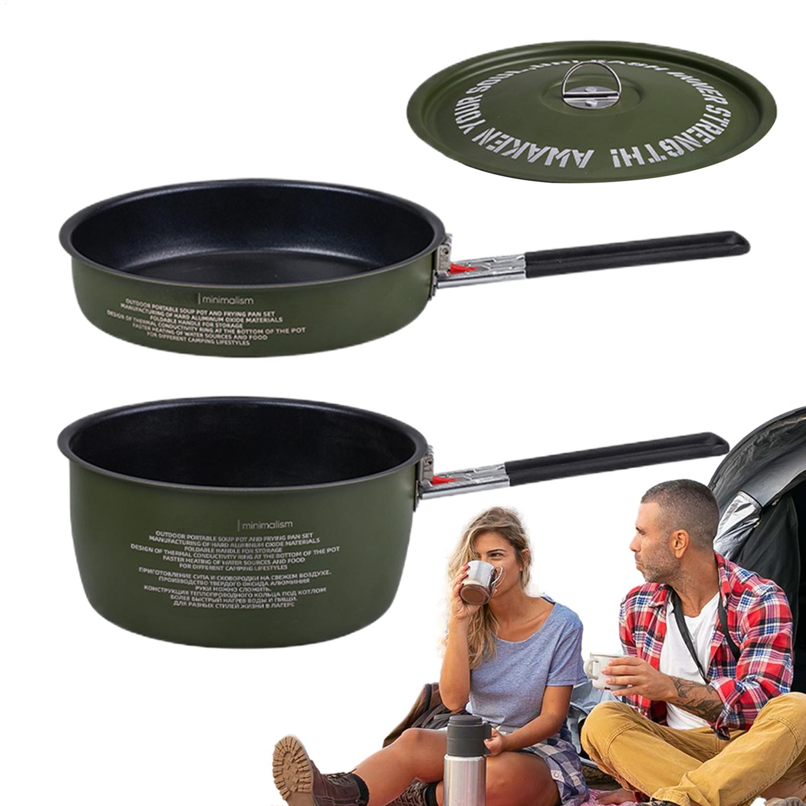 Camping Cookware Set Camp Cook - Camping Cooking Set Detachable Handle recension och pris