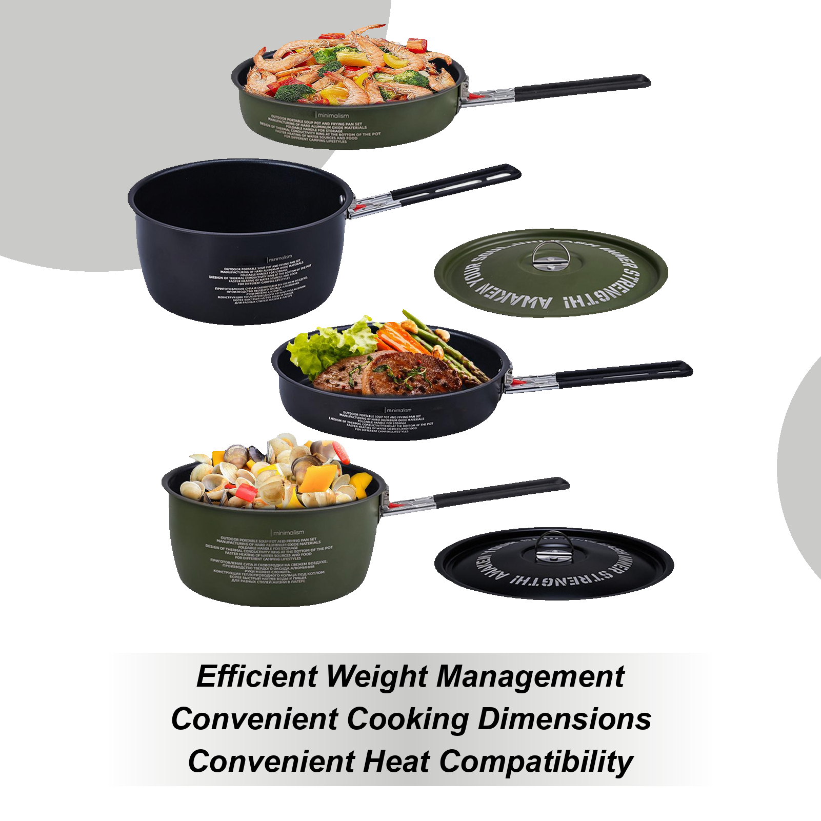 Camping Cookware Set Camp Cook - Camping Cooking Set Detachable Handle recension och pris