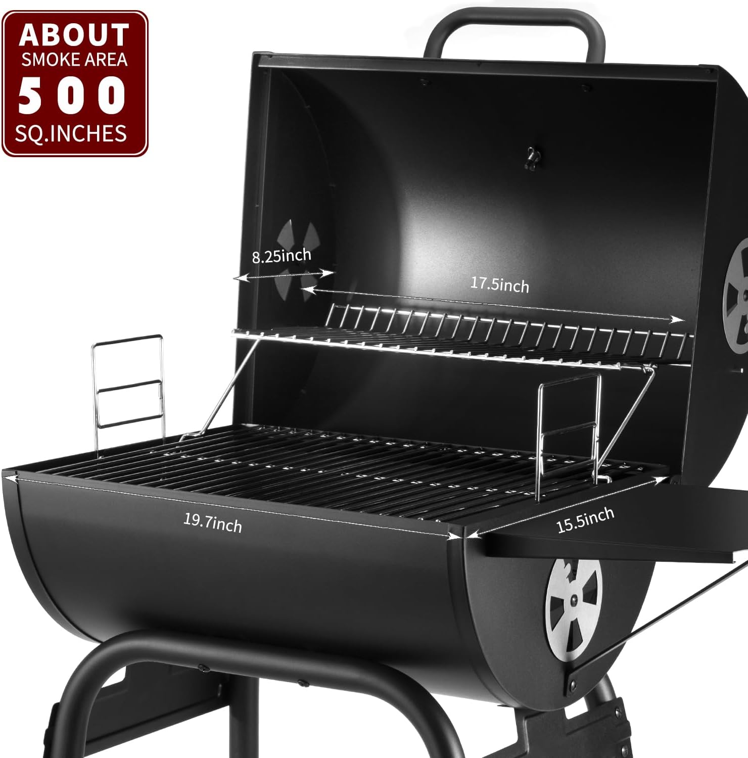 Barrel Charcoal Grill with Sid - Camping Cooking Grill recension och pris