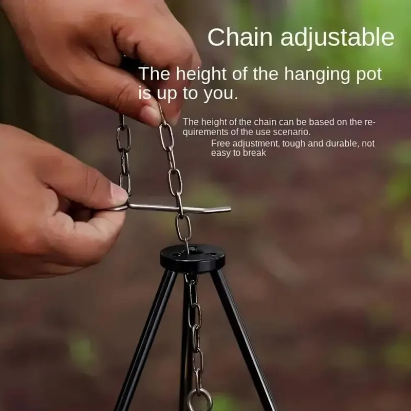 SSUNTAK Portable Detachable Ca - Camping Cooking Pot Tripod recension och pris