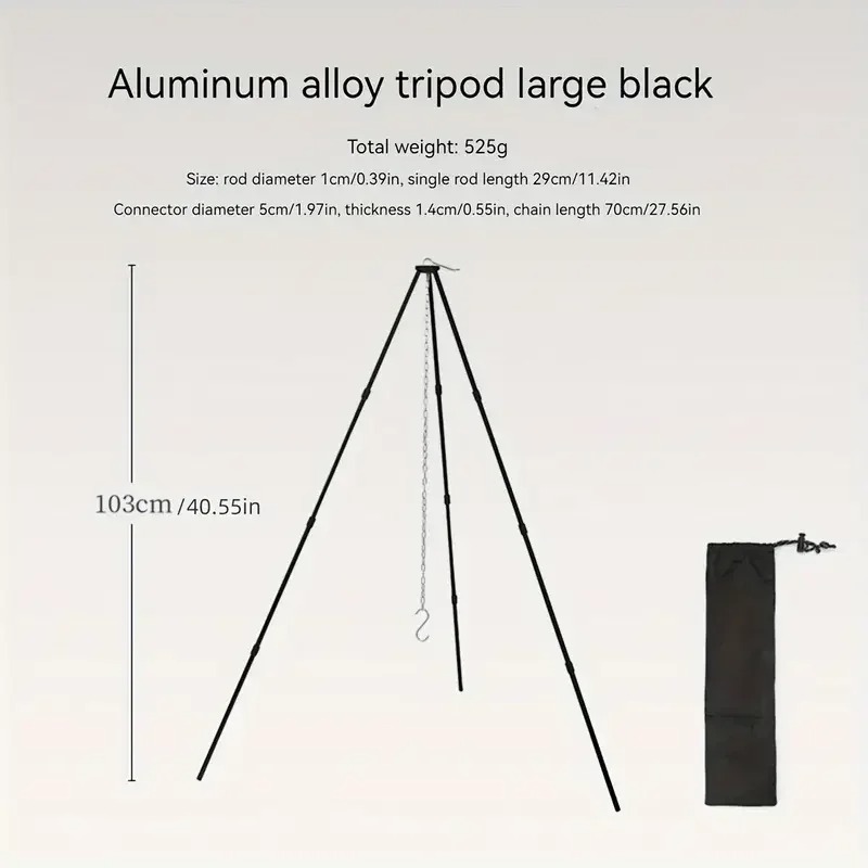 SSUNTAK Portable Detachable Ca - Camping Cooking Pot Tripod recension och pris