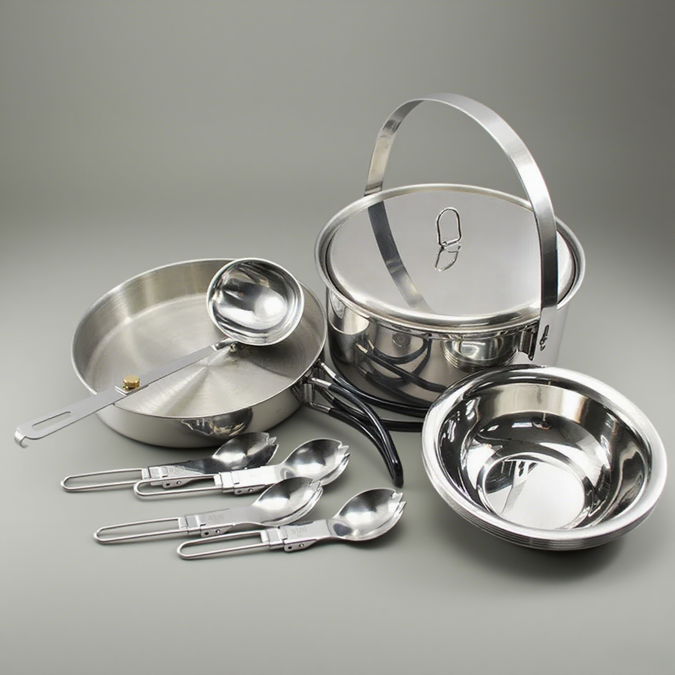 4P Stainless Steel Camping Coo - Camp Spork Set recension och pris