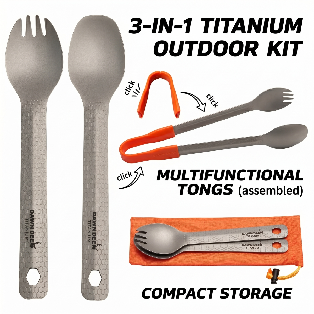 DAWN DEER 3-in-1 Titanium Spor - Quechua Camping Cooking Set recension och pris