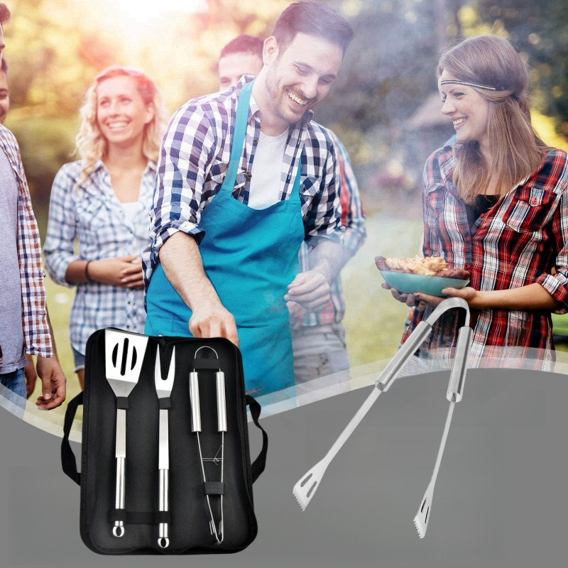 BBQ Tools Set Barbecue Utensil - Quechua Camping Cooking Set recension och pris