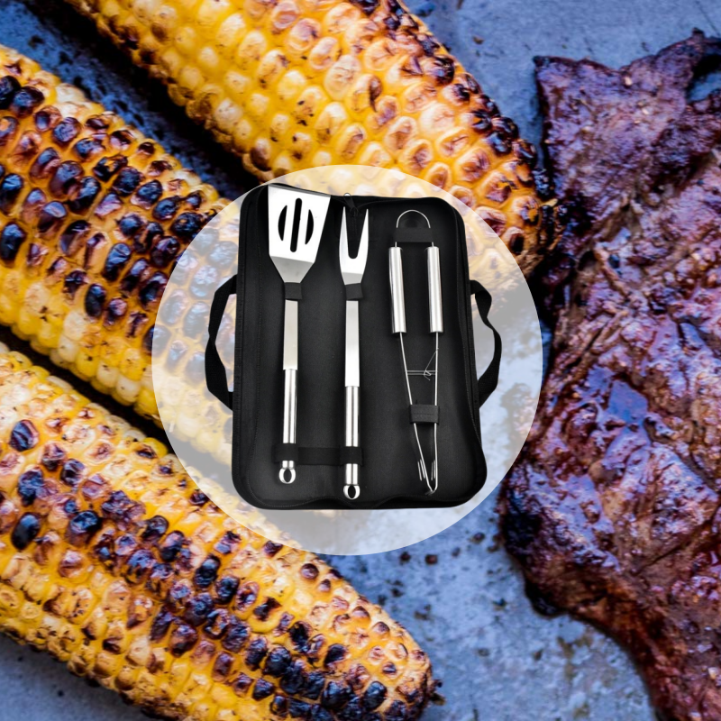BBQ Tools Set Barbecue Utensil - Quechua Camping Cooking Set recension och pris