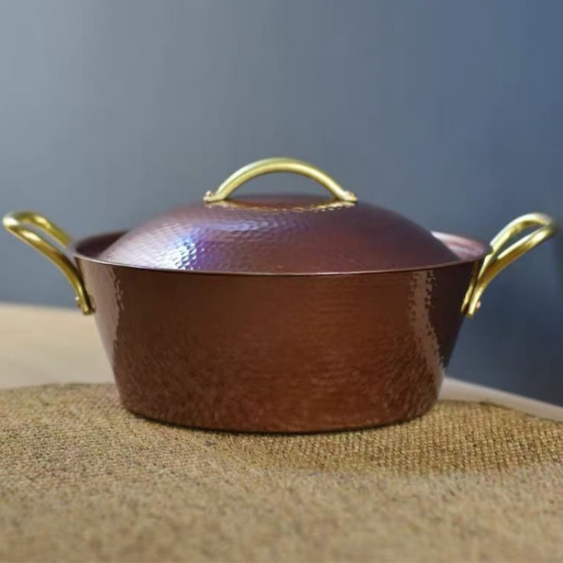 Handcrafted Vintage Copper Pot - Camping Cooking Pot With Lid recension och pris