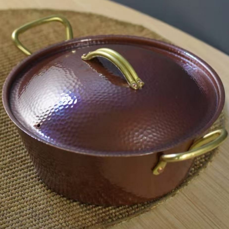 Handcrafted Vintage Copper Pot - Camping Cooking Pot With Lid recension och pris