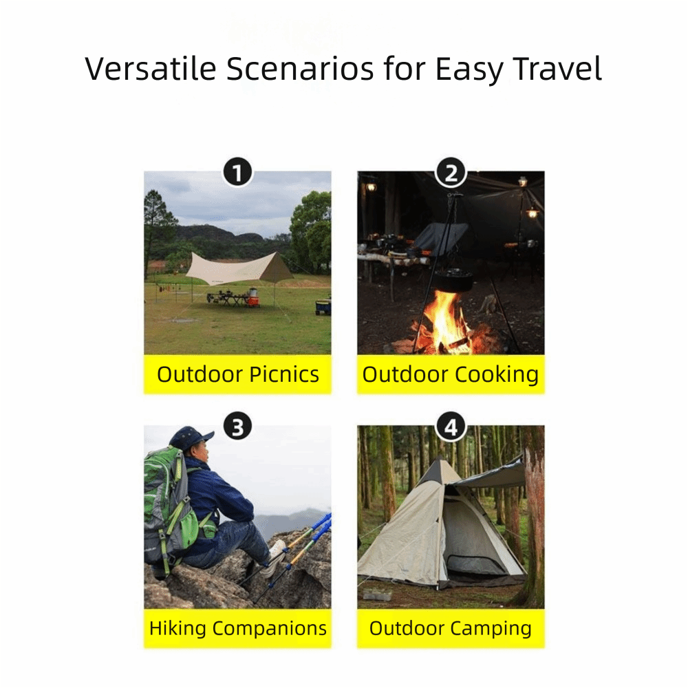 Portable Camping Tripod Adjust - Camping Cooking Pot Tripod recension och pris